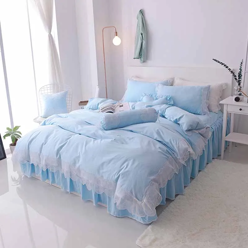 Роскошное Свадебное постельное белье принцессы из 100% хлопка Комплект