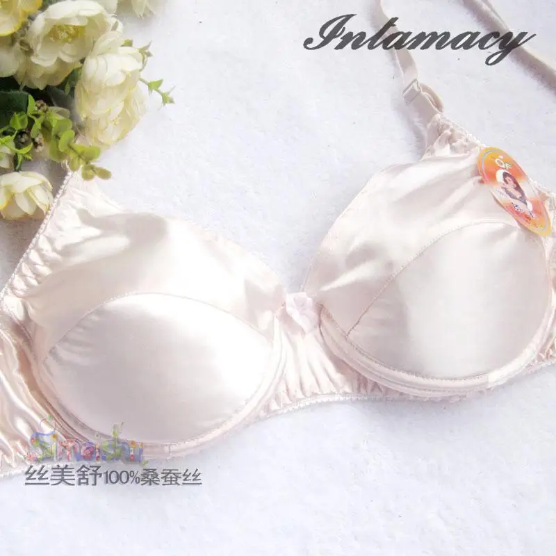 Нижнее белье из 100% шелка с тонким бюстгальтером | Женская одежда