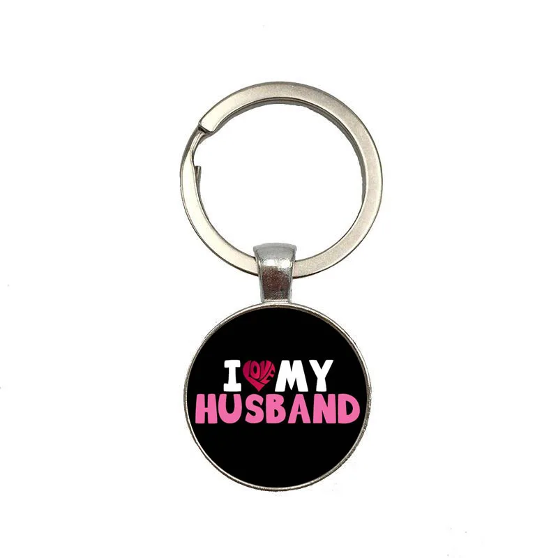 I Love My Man брелок для ключей стеклянный кристалл вешалка Llavero Mujer Brelok Do Kluczy