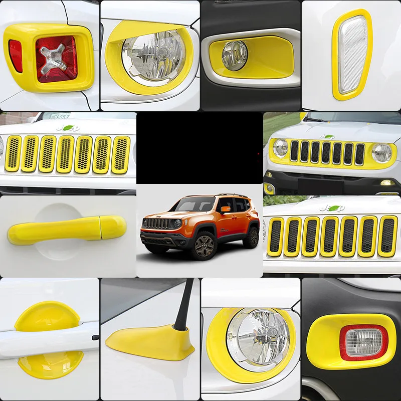 Желтая задняя рамка из АБС-пластика для гоночных автомобилей Jeep Renegade ACA154A |