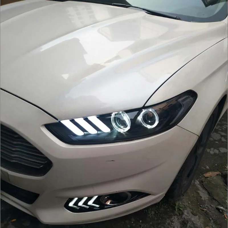 

Car Styling Head Lamp for Ford Mondeo Headlights 2013 2014 2015 2016 For Fusion LED Headlight HID Xenon Double Beam Lens