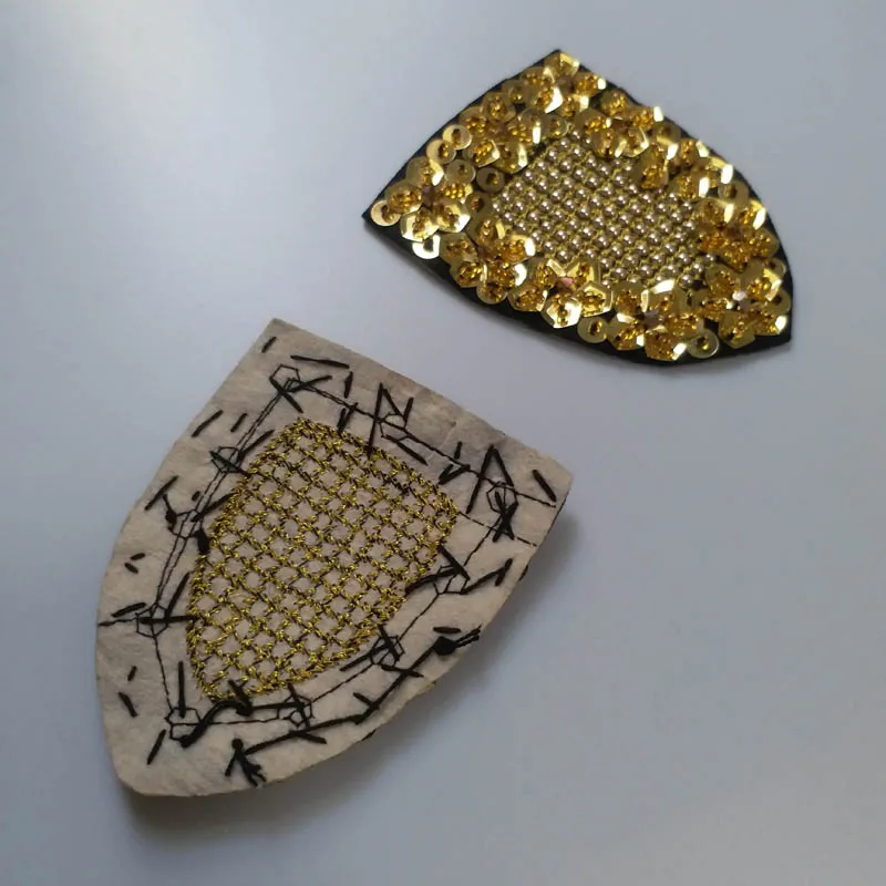 2 шт. Наплечная доска Epaulette карман бисером патчи для одежды горный хрусталь