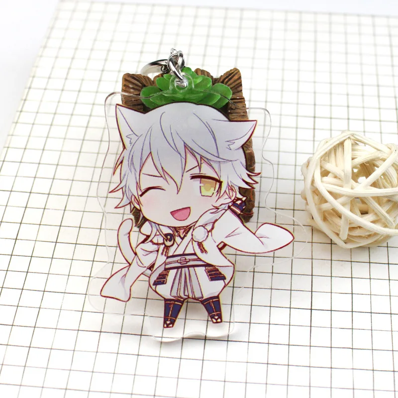 Аниме Touken Ranbu косплей брелок мультфильм Mikatsuki Nakigitsune автомобильный цепочка Брелки