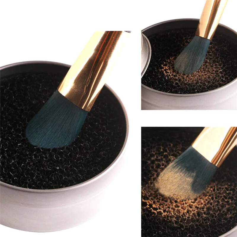Dropshipping Color Switch Brush Cleaning Sponge Portable Makeup Brushes Cleaner Remover Eyeshadow Powder Clean | Красота и здоровье