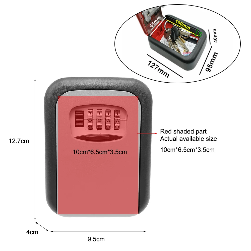 Сейф для хранения ключей 4 разрядный Комбинации ключа коробки замка ключ