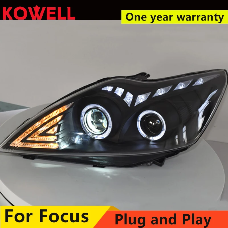 

KOWELL Car Styling for Ford Focus Headlights 2009-2013 Focus 2 LED Headlight DRL Bi Xenon Lens High Low Beam Parking Fog Lamp