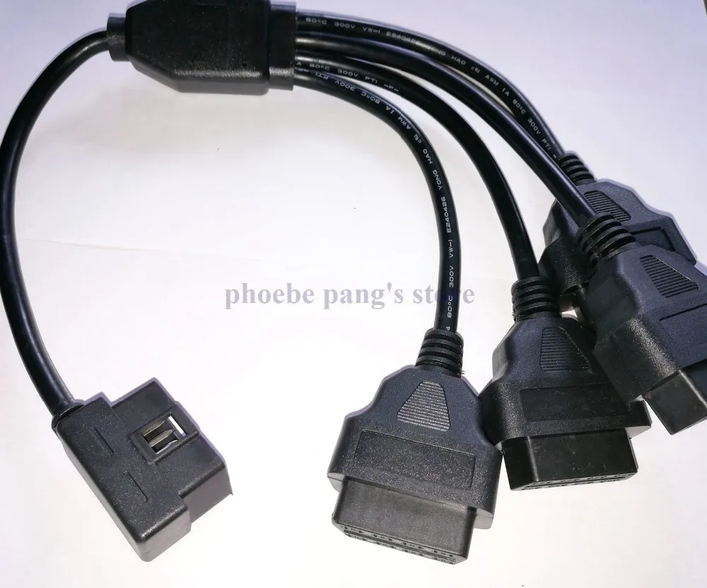 OBDII OBD 2 OBD-II OBD2 от 1 м до 4F 90 градусов прямой угол 16 Pin удлинитель папа 4 Женский