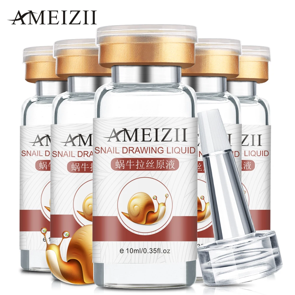 Ameizii 3 шт. лицо улитки Сыворотка для пор против старения лица Гиалуроновая кислота