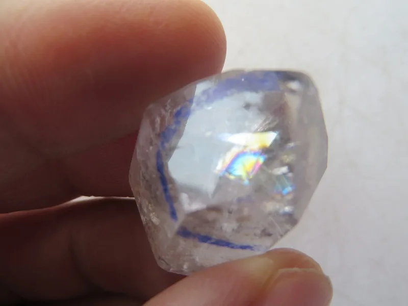 Натуральный прозрачный кварцевый кристалл AA алмаз херкимера с большими радугами