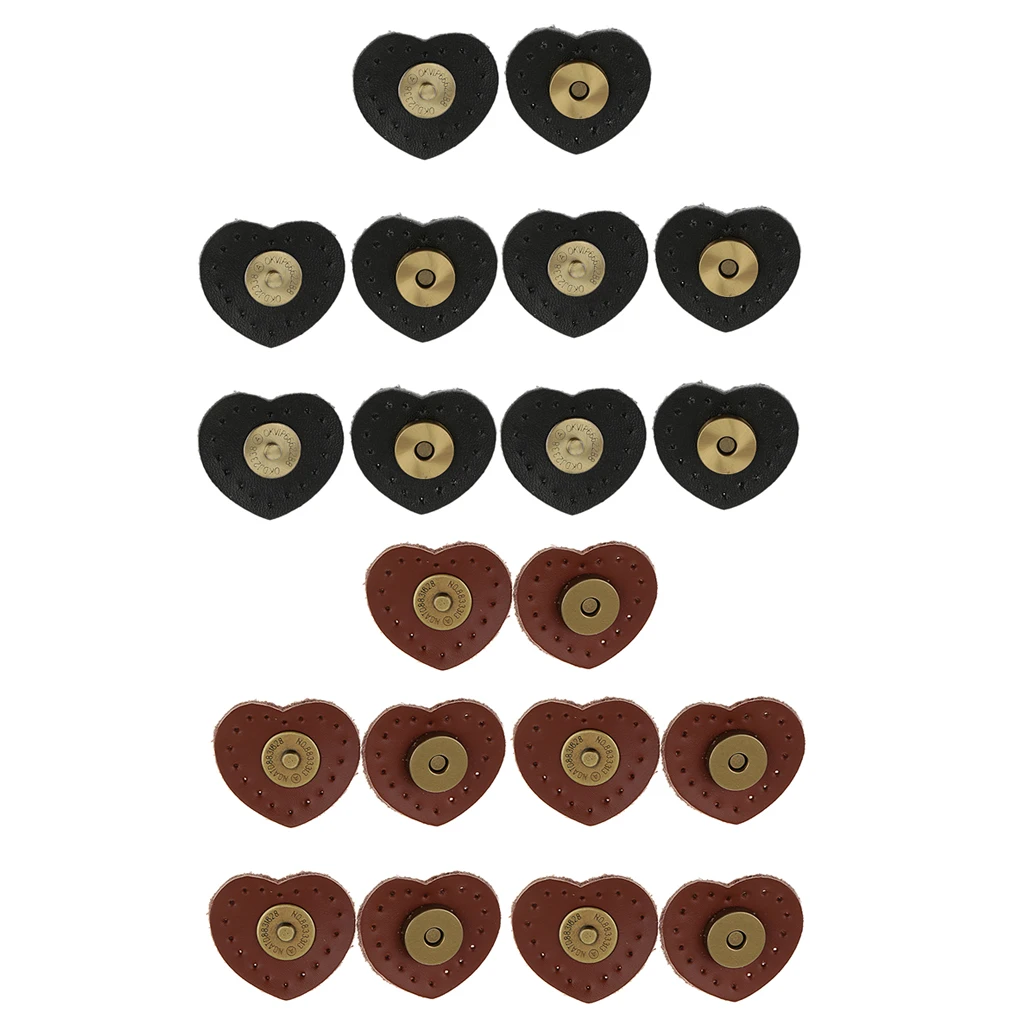 Новый комплект из 5 вещей в форме сердца искусственной кожи PU на магнитной