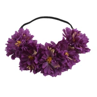 bohemian fashion acceressoriess holiday festival headbands cloth peony flower headpiece female hairband wedding floral crown