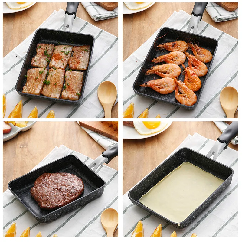 Японский стиль Яйцо роллы сковорода банджи горшок нефрит горящая омлет