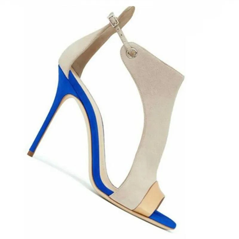 Удивительно Высокие Каблуки Шпильках Peep Toe Sexy Women Насосы Вырезы Гладиатор