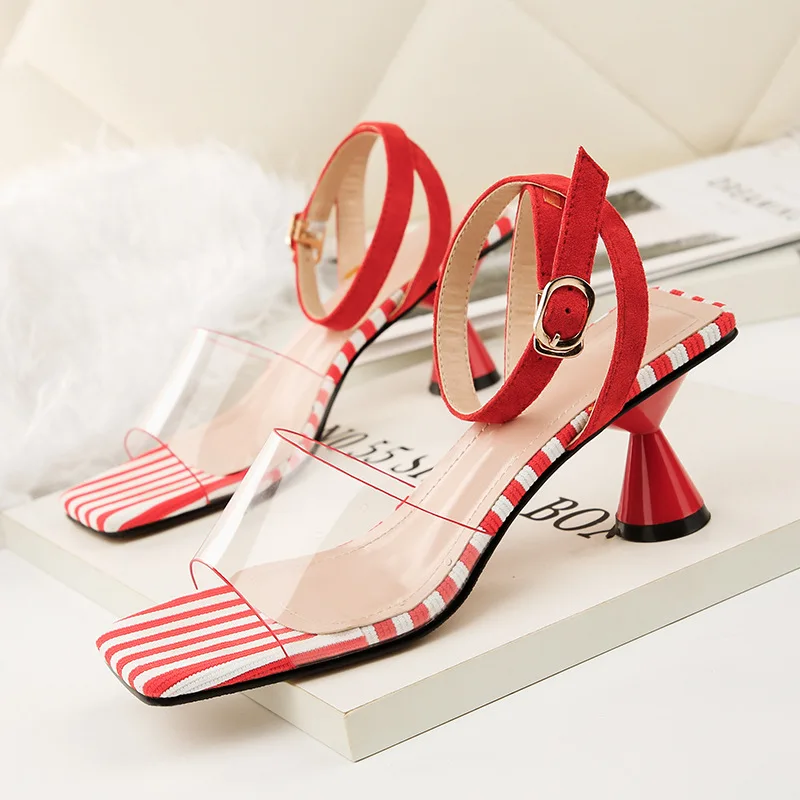 2018 women slippers sandals flip flops high heels Transparent plastic sexy party wedding shoes thin dress fashion lady | Обувь