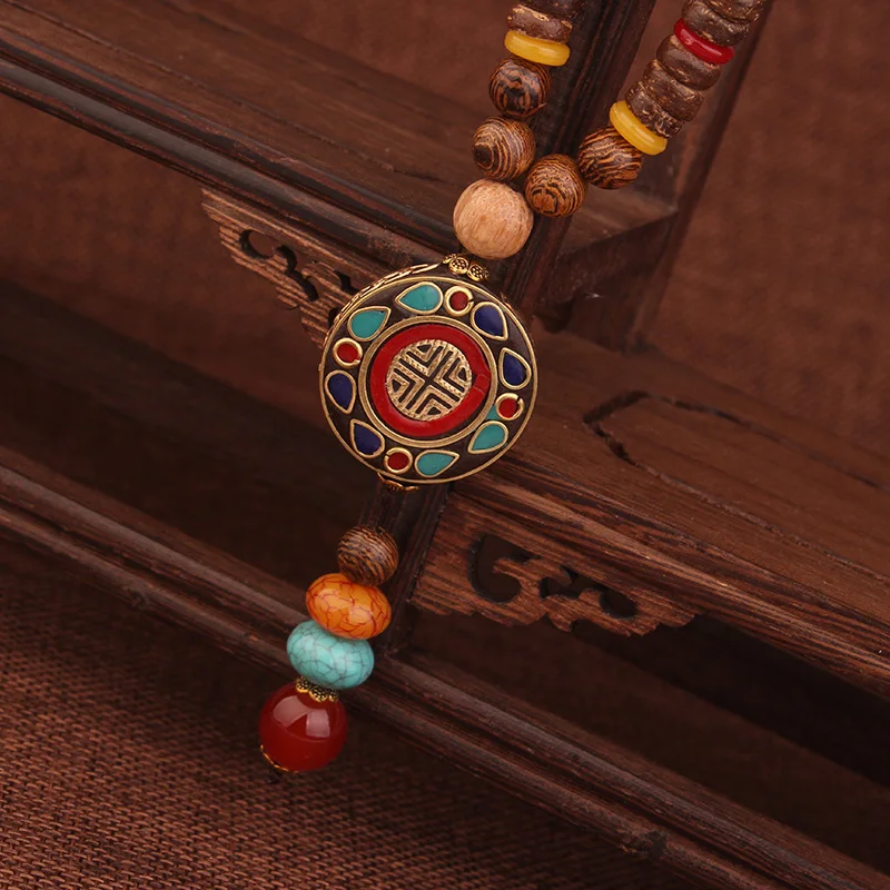 fashion evade peace vintage ethnic necklace church cross plate Nepal jewelry handmade sanwood bodhi | Украшения и аксессуары