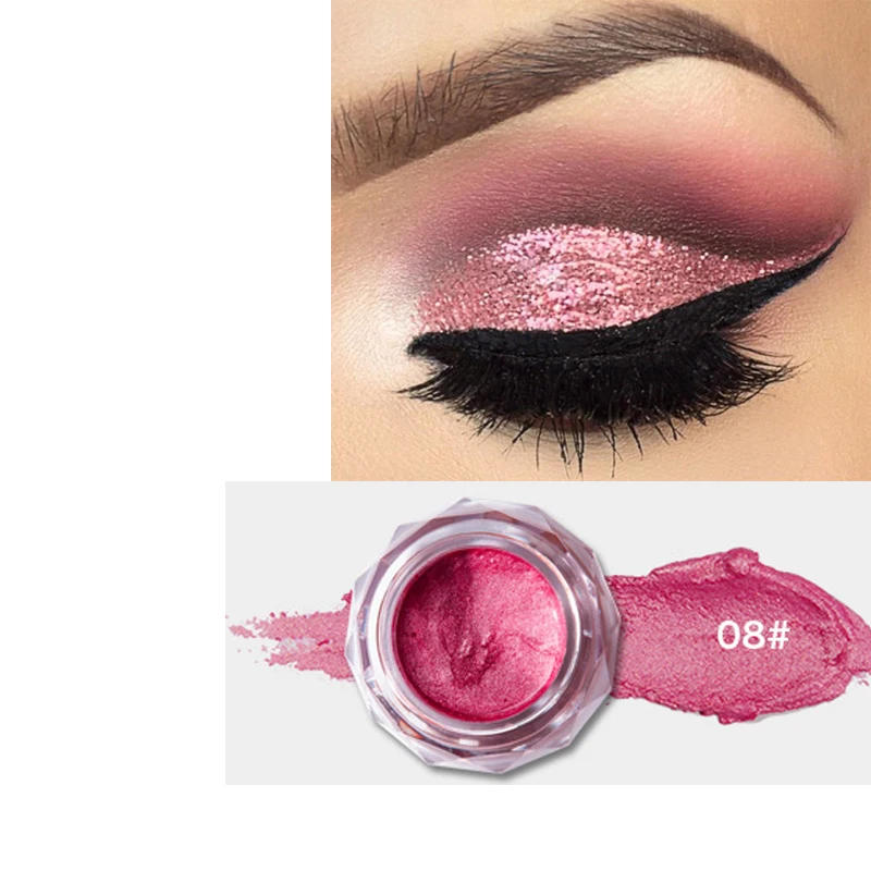 08 Pudaier, 8 цветов, тени для век, пудра, хайлайтер, золотой блеск, розовые тени для век, мерцающие тени для век, Iluminador, косметика, макияж - Цвет: 08