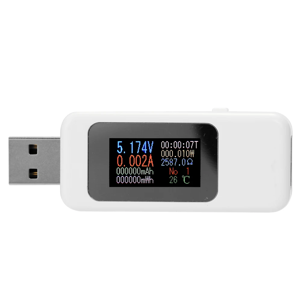 USB-тестер Meterk цифровой ЖК-дисплей тестер напряжения и тока USB зарядное устройство