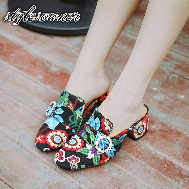 Stylesowner/оригинальные брендовые модные шлепанцы с вышивкой женские туфли на