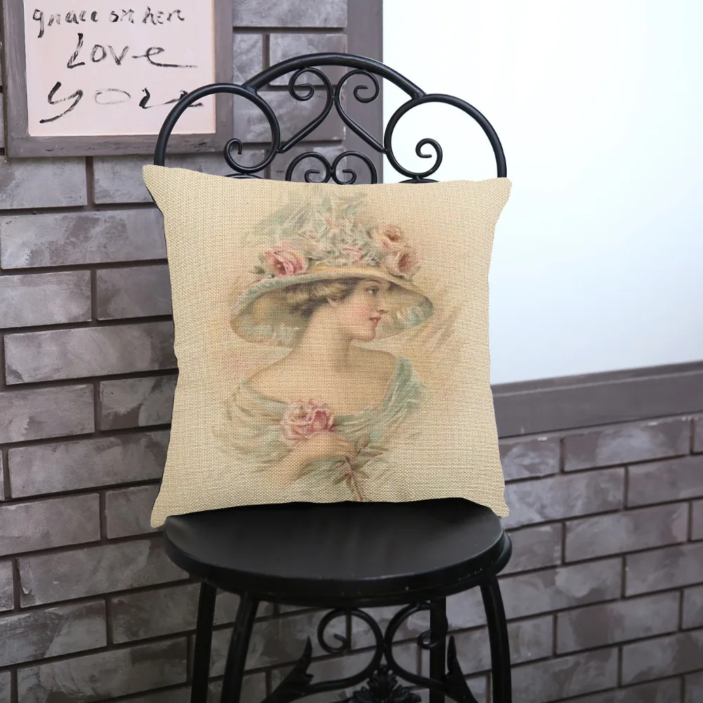 Модные европейские классические женские подушки в стиле девушки декоративные