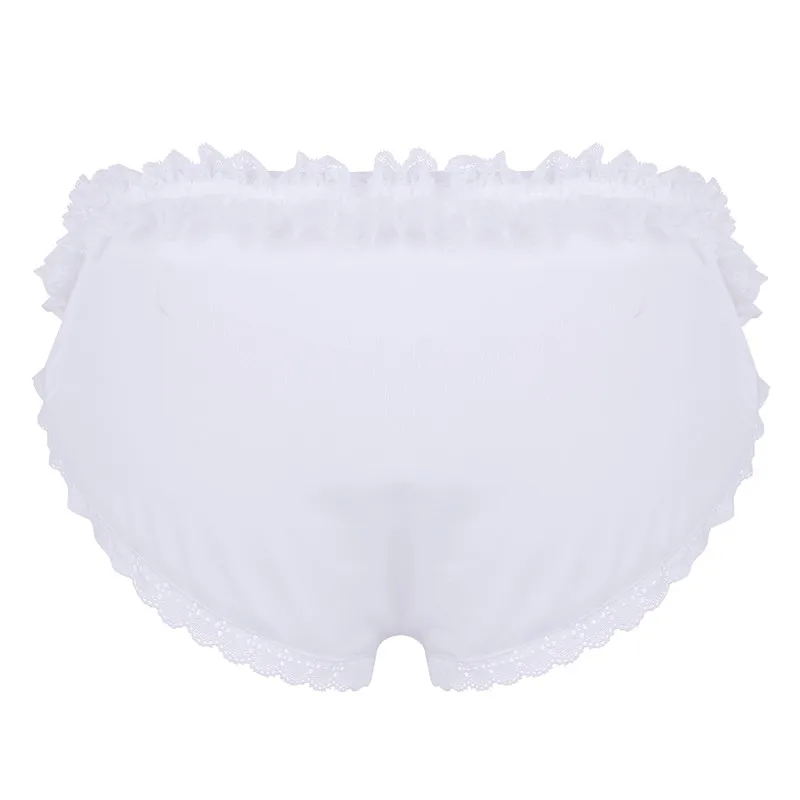Мужское нижнее белье кружевные трусы бикини с рюшами Трусики аппликацией