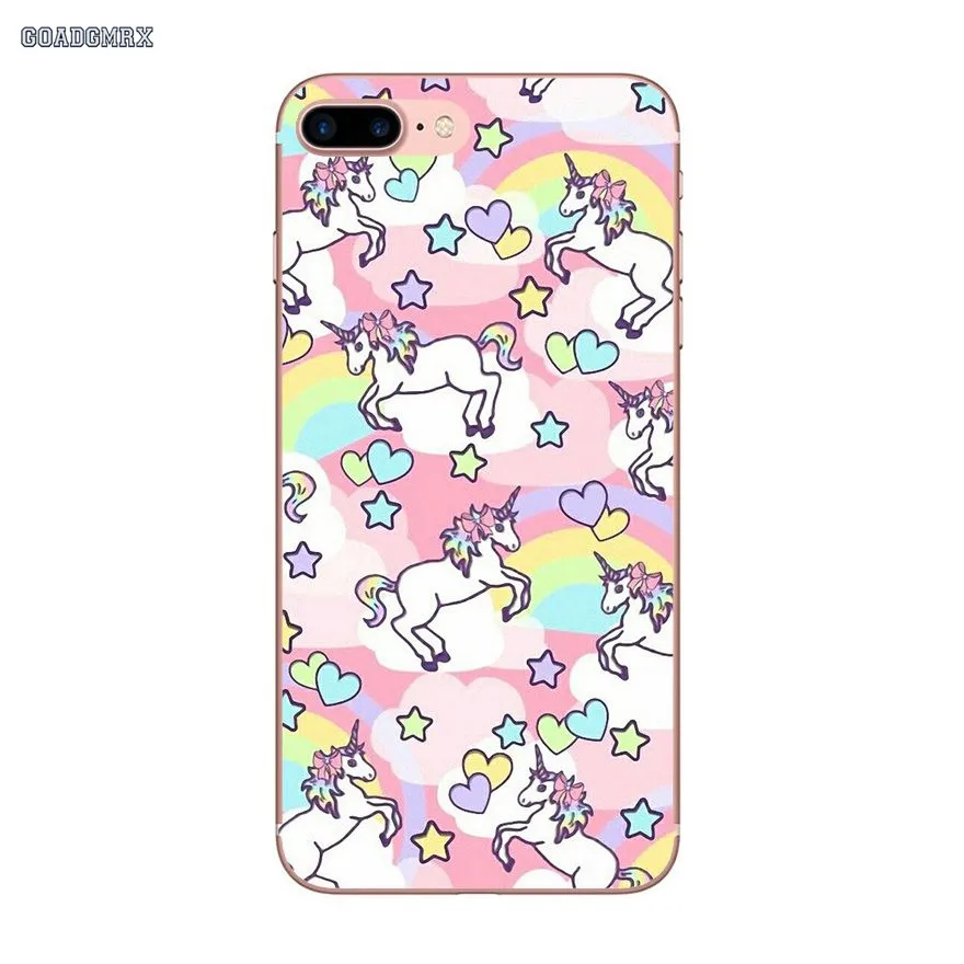 Мягкие прозрачные чехлы для Samsung Galaxy J3 J5 J7 A3 A5 A7 2015 2016 2017 Note 3 4 5 8 Rainbow Horse Unicorn |