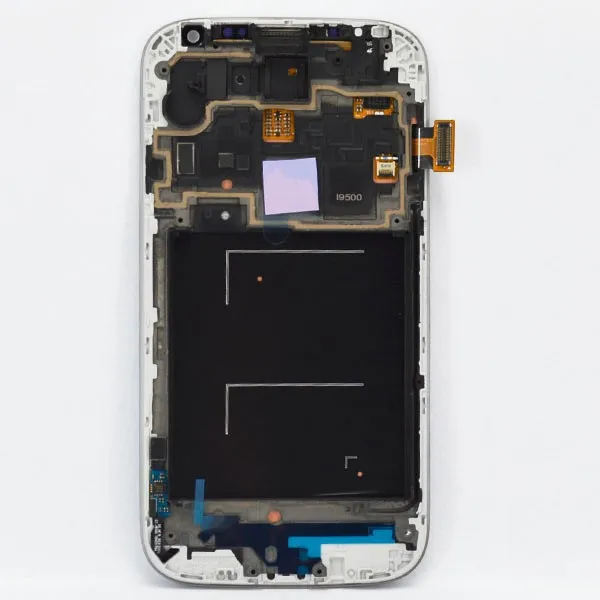Белый ЖК дисплей для Samsung Galaxy s4 I9500 дигитайзер сенсорного экрана стекло с рамкой