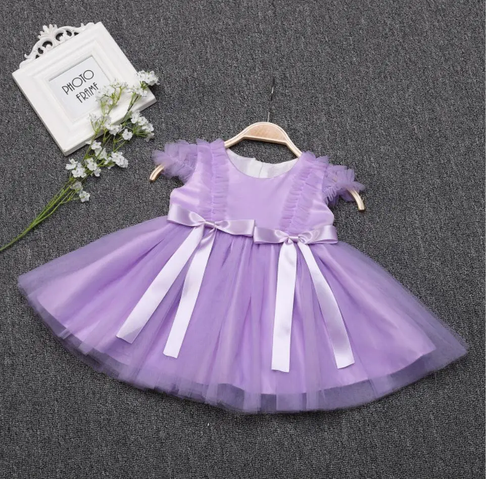 Небесно-фиолетовые розовые белые красные вечерние платья-пачки для маленьких