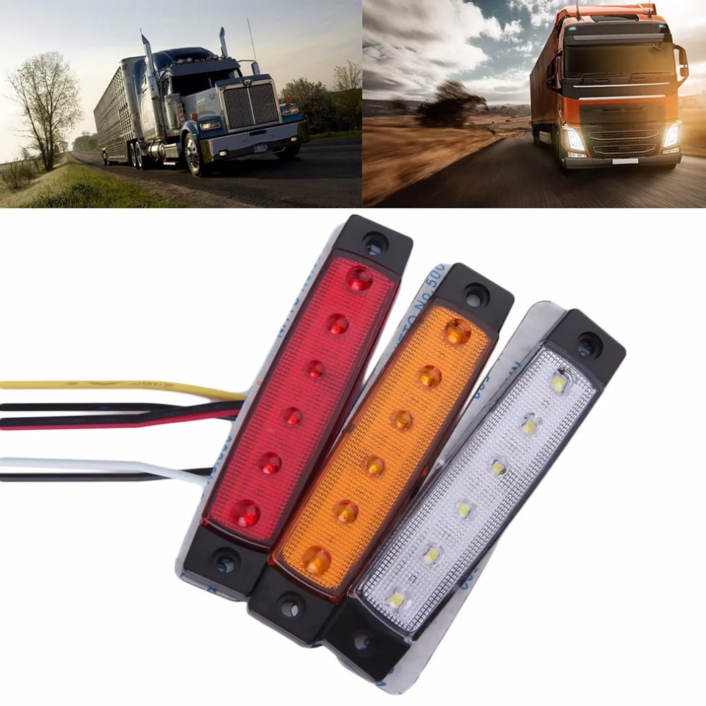 Автомобильный светодиодный 12-24V 6 SMD Авто Внешнее освещение Автобус Грузовик