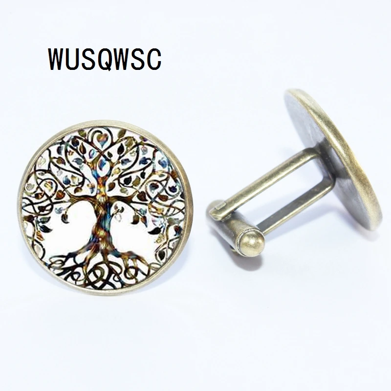 WUSQWSC Роскошные брендовые запонки с серебряным/бронзовым покрытием стекло