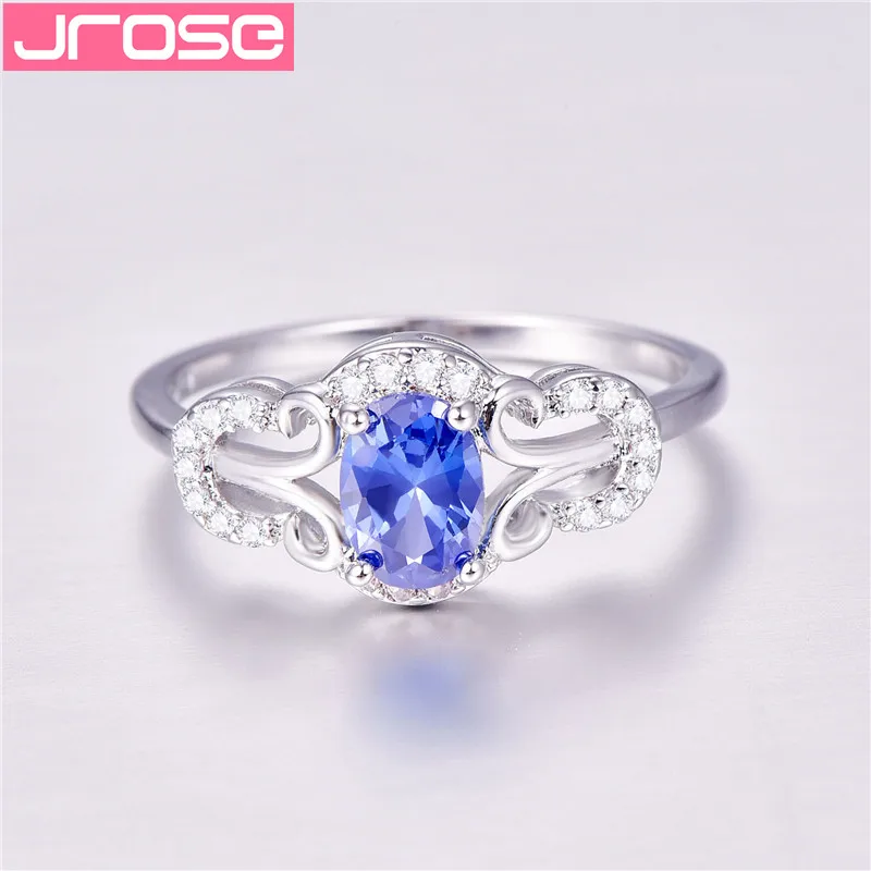 Женское серебряное кольцо с фианитом JROSE подарочное ювелирное изделие для