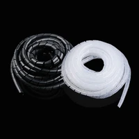 4m 18mm black white cable casing spiral wire organizer wrap tube flame retardant cable sleeve cable sleeves winding pipe