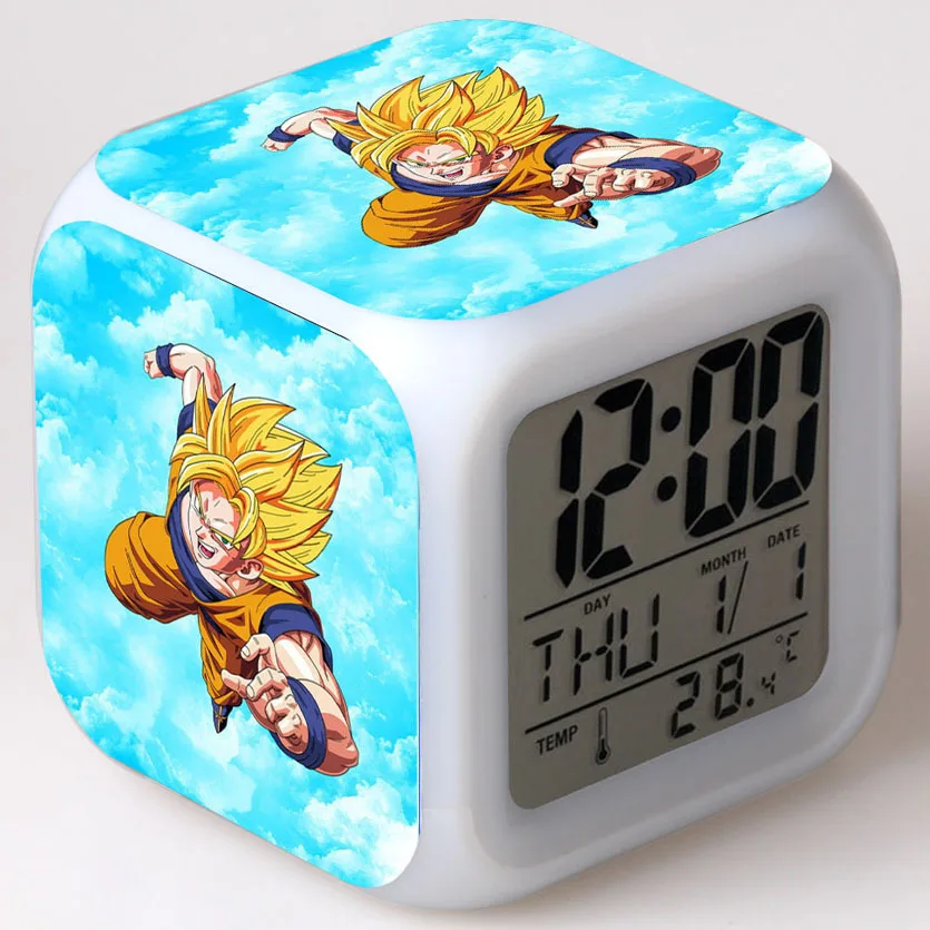 9 Мультфильм Dragon Ball детский будильник игрушки светодиодные Будильник, цифровой Электронные часы с будильником Пробуждение света настольные reveil wekker - Цвет: 9