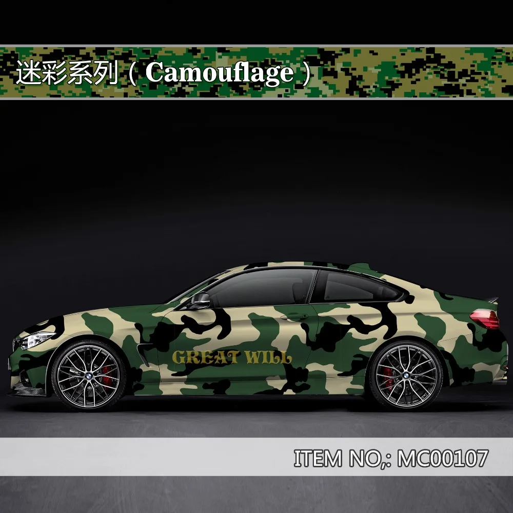 Black Gray Camouflage Vinyl Wrap Film Auto Sticker Vinyls Film Camouflage Car Wrap For Car Wrapping Matte Glossy Air Bubble Free