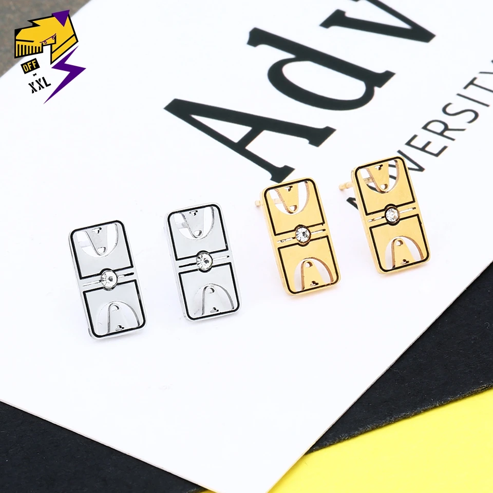 Серьги-гвоздики в стиле хип-хоп для улицы баскетбольной сцены мужские серьги