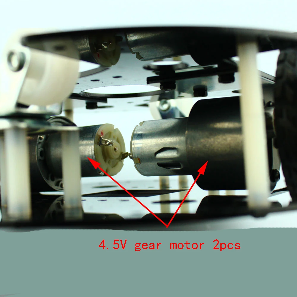 

Feichao 2WD Two-drive Type 37B280 Intelligent Vehical 37GB Gear Motor Robot 200mm Acrylic Plate Chassis Model DIY Toy Parts