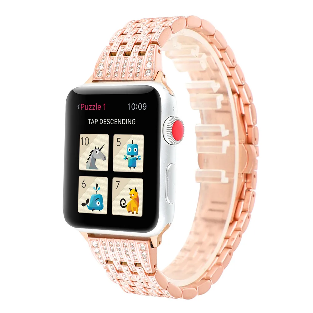 Модные рифленая нержавеющая сталь браслет для наручных часов Apple Watch, версии 40/44/38 мм/42 мм, ремешок для запястья серии 5, 4, 3, 2, 1, с металлическим ремнем