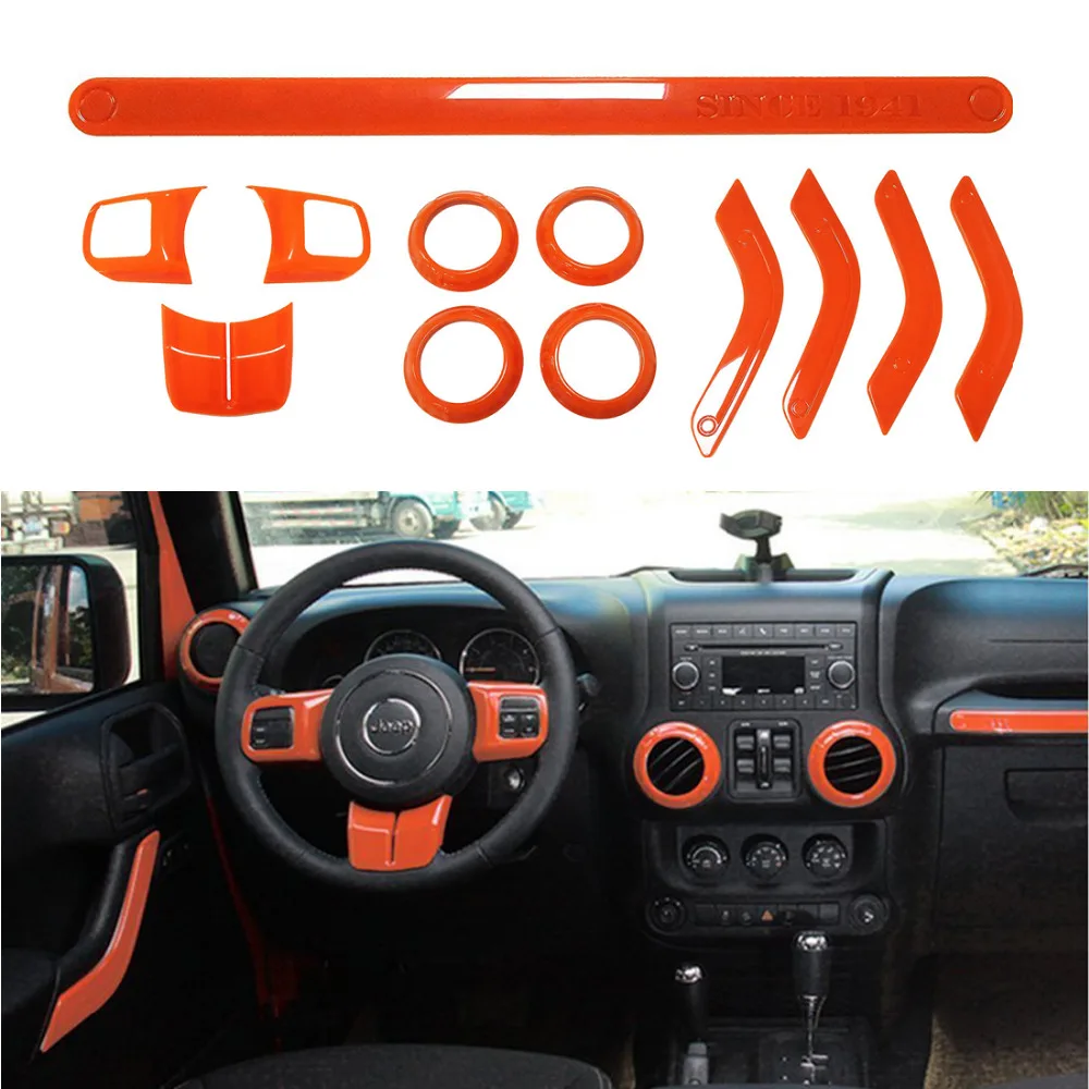 12 шт./компл. ABS хромированная отделка рулевого колеса кондиционера