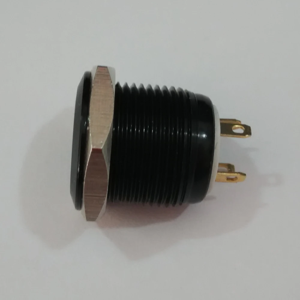 

20 pieces 16mm Black Anodized Aluminum Momentary Push Switch Waterproof+ CE ROHS UL