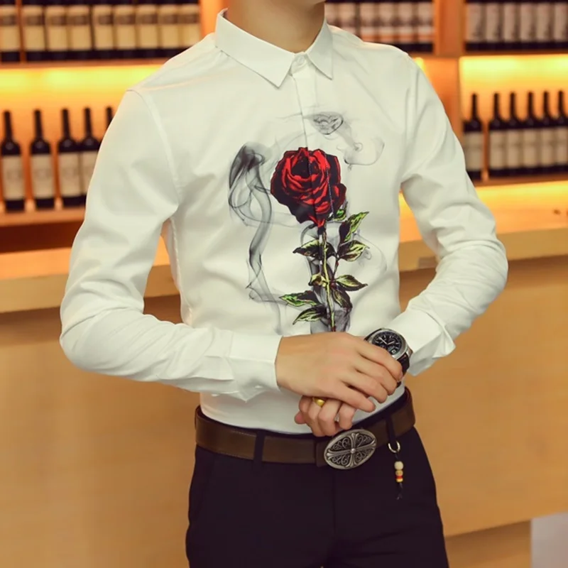 Рубашка в китайском стиле Мужская рубашка с воротником стойкой традиционная