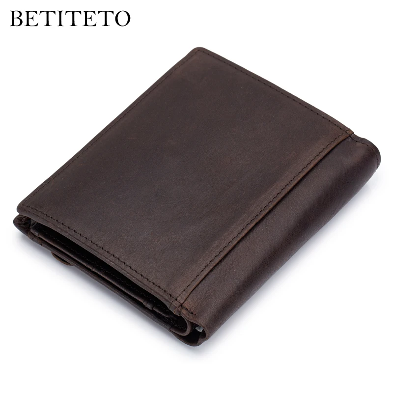 Бренд Betiteto Rfid мужской кошелек из натуральной кожи для монет Carteras Kashelek Portomonee Slim Walet