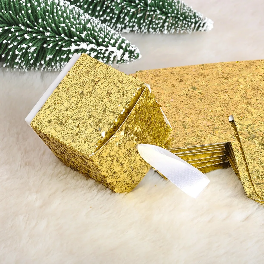 12 шт./компл./набор подарочные коробки для конфет свадебные коробка с атласная