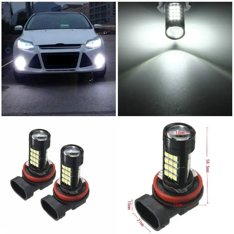 2 шт. H11/H8 42 SMD LED Белый Samsung 2835 Canbus без ошибок противотуманная фара 6500K F-Best |