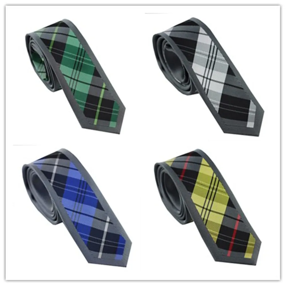 Мужской стиль новый дизайн синий зеленый серый черный желтый галстук в клетку