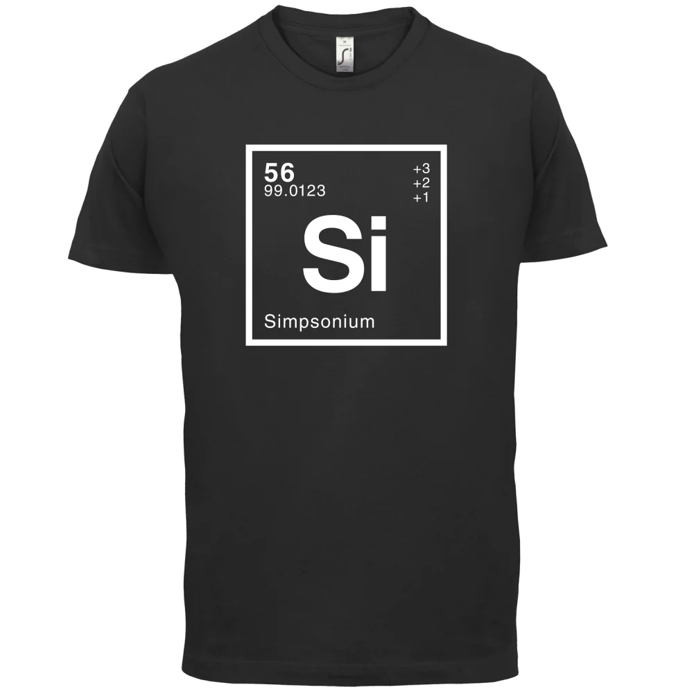Симпсоны периодически элемент Мужская футболка Geeky/Chemistry 13 цветов Новые футболки