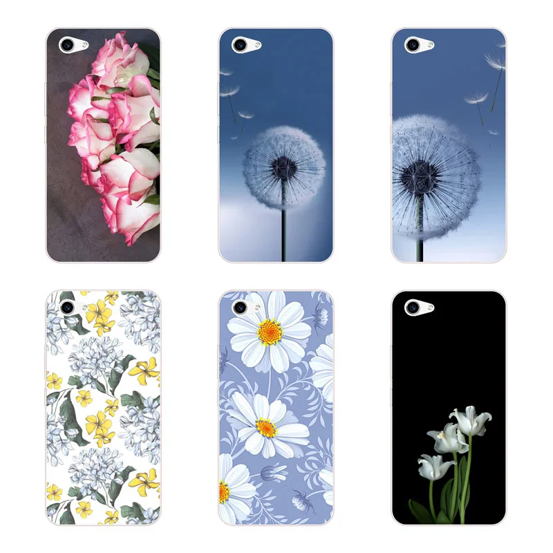 for vivo y81 Case Silicon flowers Painting Soft TPU Back Cover Protect Phone cases shell |