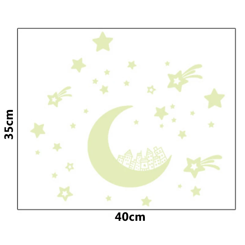 

Hot small Luminous Moon and Stars Wall Stickers for Kids Room Baby Nursery Home Decoration Glow in the Dark Bedroom Stickers