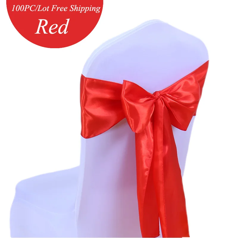 100 шт. свадебные украшения розовое золото атласное кресло с поясом и бантом