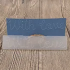 С любовью, пластиковый трафарет для тиснения, шаблон для скрапбукинга, бумажная открытка, украшение