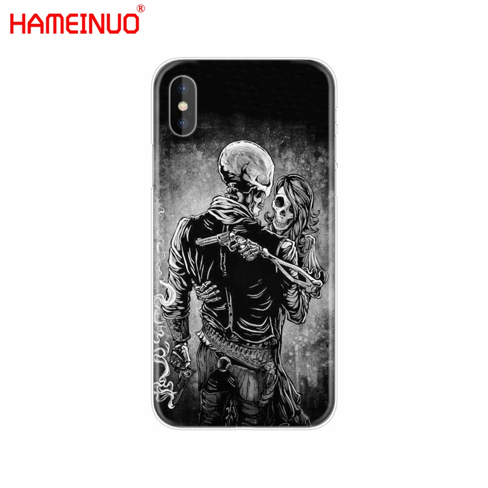 HAMEINUO Ужас Череп сотовый телефон чехол для iphone X 8 7 6 4 4S 5 5S SE 5c 6s plus - Цвет: 60030