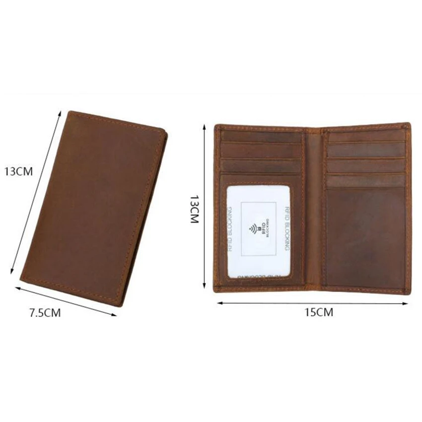 Новые RFID блокирующие Кредитные ID Держатели из натуральной кожи кошельки для